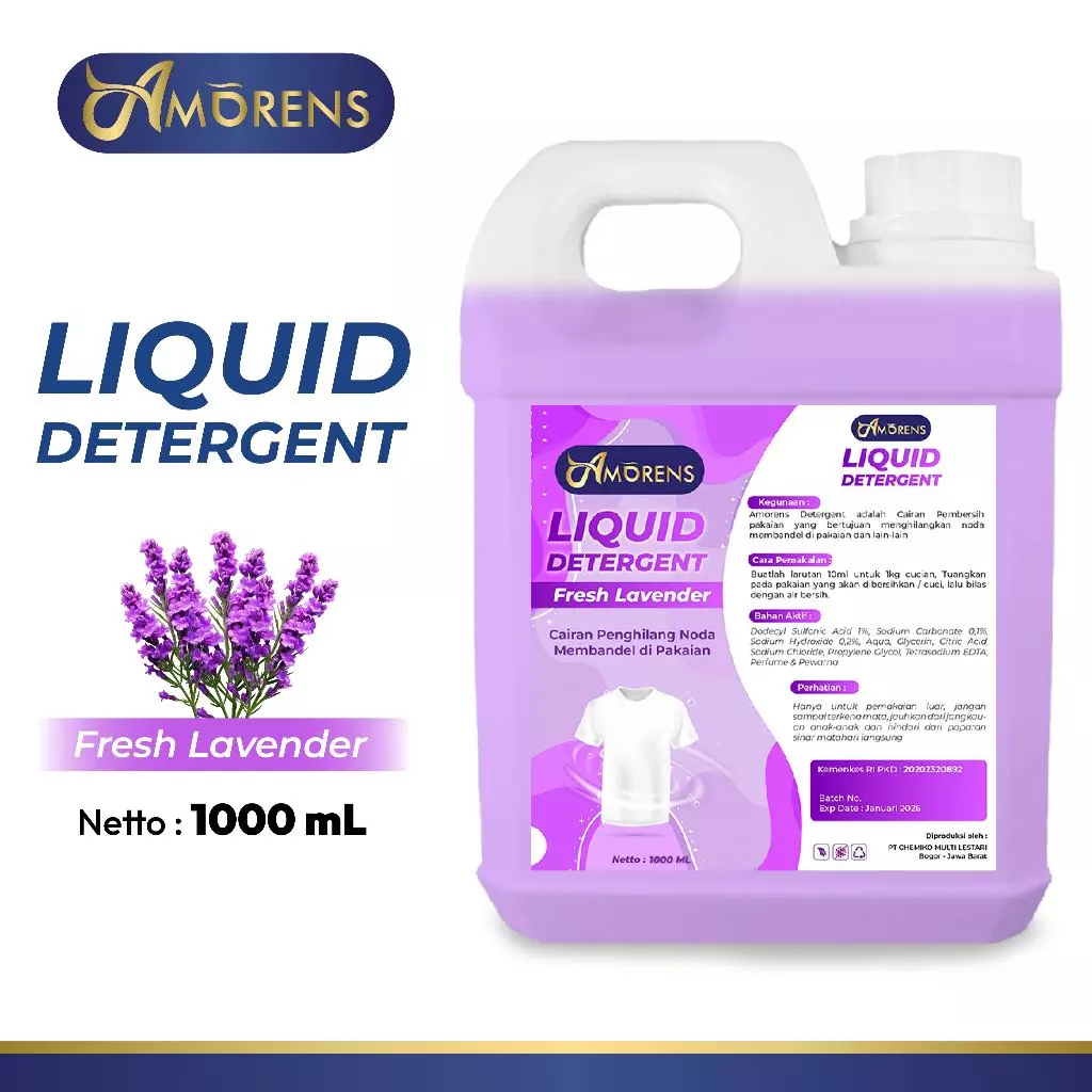 🧺 AMORENS Deterjen Laundry Cair: Solusi Cuci Pakaian Higienis, Wangi, dan Aman untuk Keluarga