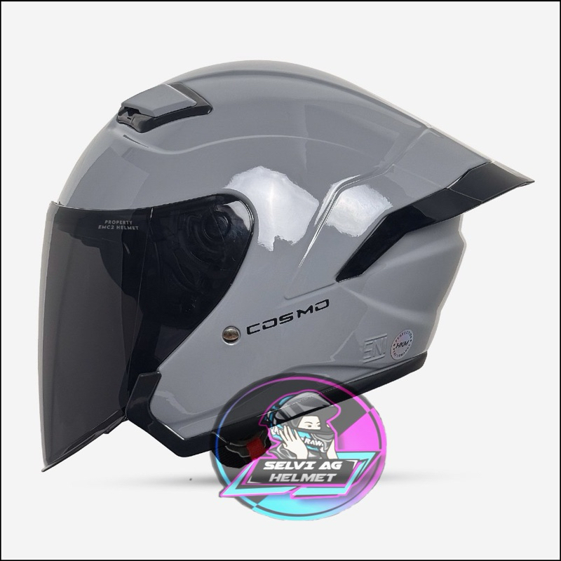 Jual HELM HALF FACE MLA COSMO HELM TERBARU SNI FREE SPOILER SOLID HELM ...