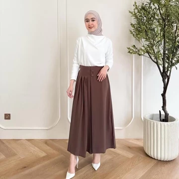 Cilliea Kulot Pleats. Celana Kulot Casual Fit Higwaist Furano Premium