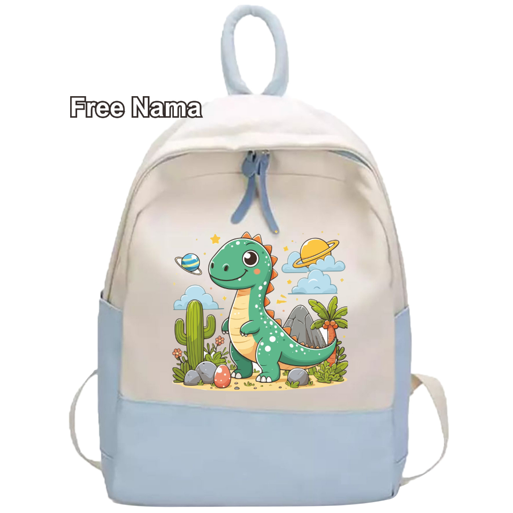 Jual Tas Sekolah Backpack Lucu Fashion Korean Style motif Dino - Tas Ransel  Anak Laki Perempuan | Shopee Indonesia