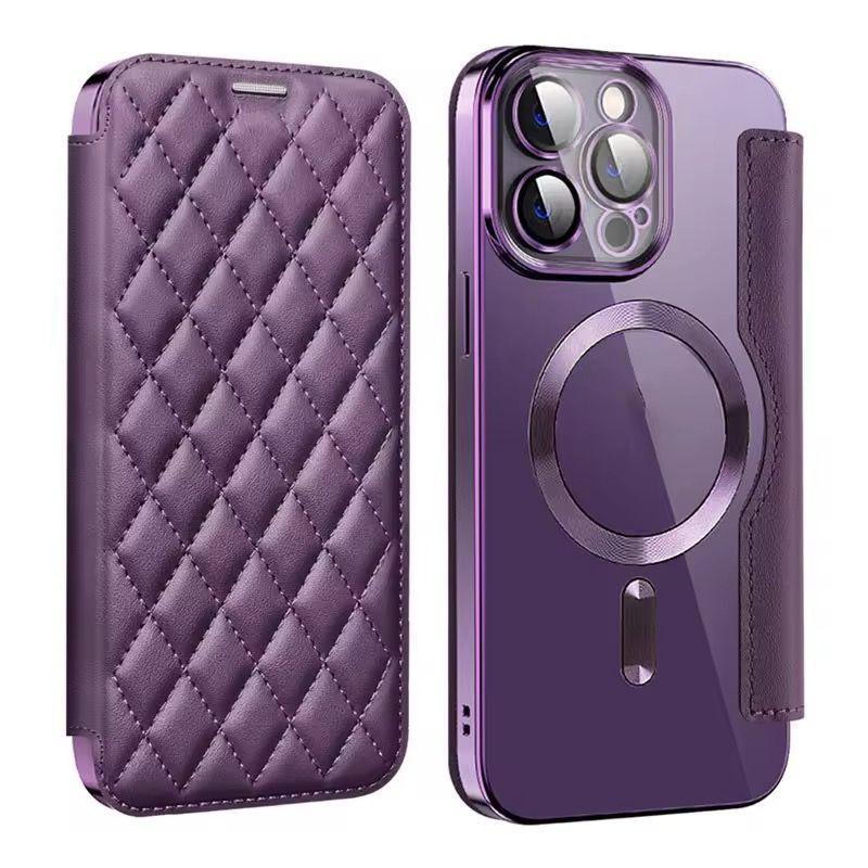 Coque IPhone Magsafe Avec Porte-Cartes - Fibre De Carbone - Compatible IPhone 11 à 14 Pro Max