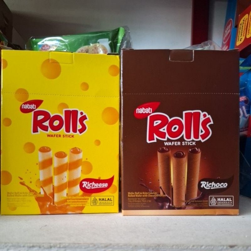 Jual RICHEESE ROLLS CHEESE | RICHOCO ROOLS CHOCOLATE FLAVOUR 1 PACK ISI ...