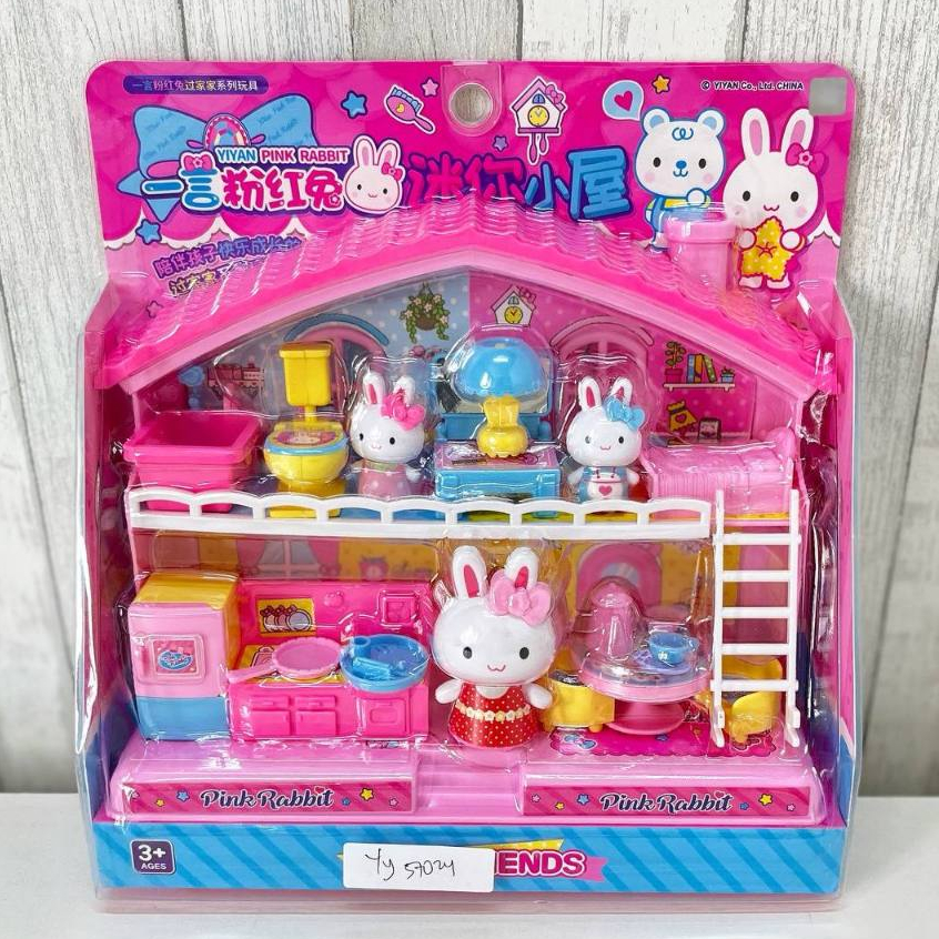 Jual MAINAN ANAK YIYAN PINK RABBIT YY57024 MINI COTTAGE/VILLA/RUMAH ...