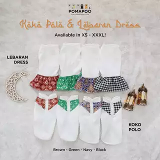 POMAPOO - Baju Kucing dan Baju Anjing Koko Polo dan Lebaran Dress