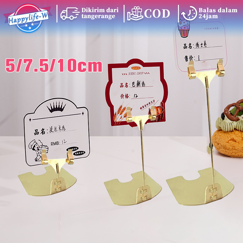 Jual Tiang Nomor Meja 10cm Standing Price Tag Table Number Stand Holder ...