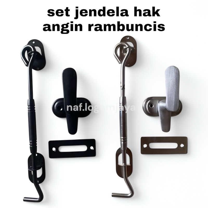 Paket Jendela 1 Set Hak Angin Rambuncis / Handle Kunci Penahan Jendela