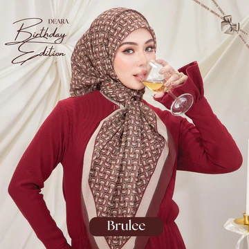 Ready Stok Hijab Segi Empat Premium Deara Birthday Edition Pattern Malaysia (Spesial Lebaran)