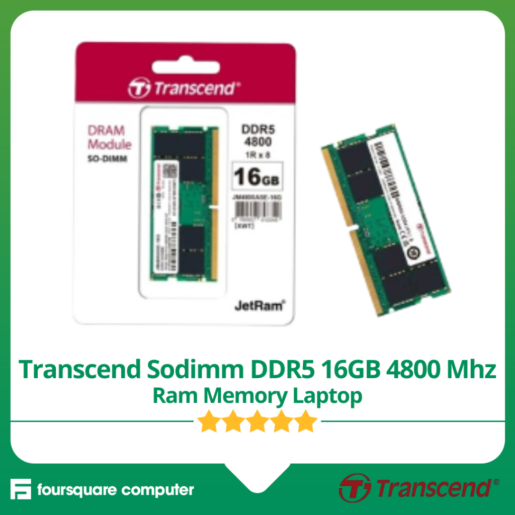 Jual Transcend Sodimm DDR5 16GB PC 4800 Mhz Ram Memory Laptop