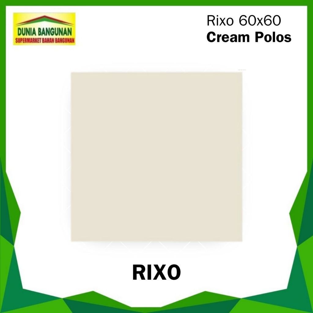 Jual Granit 60x60 Lantai Cream Polos Rixo KW 1 Granit Lantai Glossy KW1 ...