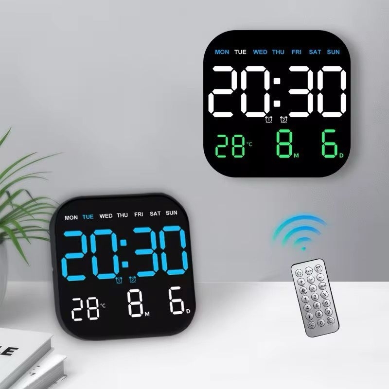 Jual Jam Digital Dinding Dan Meja LED Layar Besar Tampil Hari Tanggal ...
