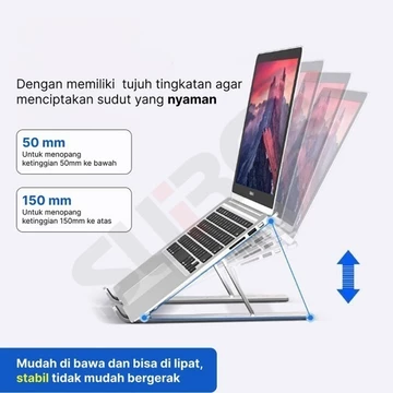 Stand Laptop Tablet Alumunium Portable Foldable
