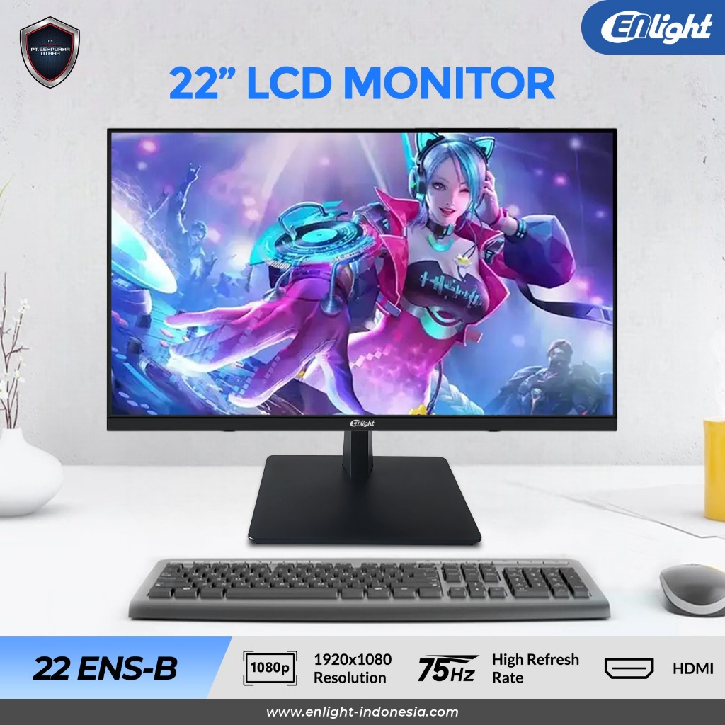 Jual Monitor LED Enlight 22ENS-B Frameless 22 Inch 22