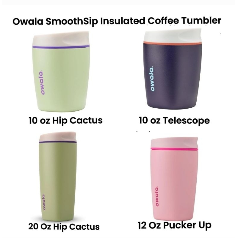 Jual Owala SmoothSip Insulated Stainless Steel Coffee Tumbler 10 /12 ...