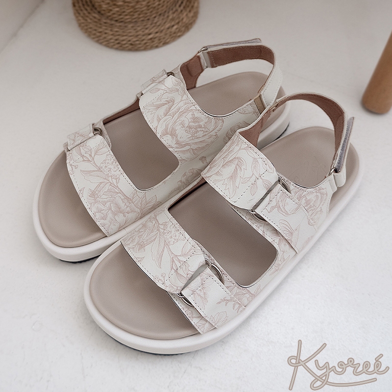 Kyoree Sophia Sandal Wanita Platform Insole Printing