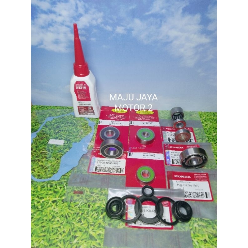 Jual Paket bearing rasio gear box gardan 10PC KOJ genio beat street new ...