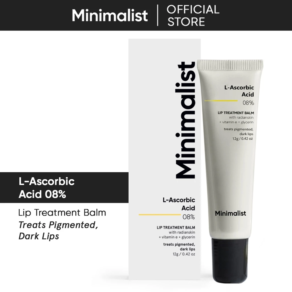 Pratinjau Minimalist 8% L-Ascorbic Lip Brightening Balm