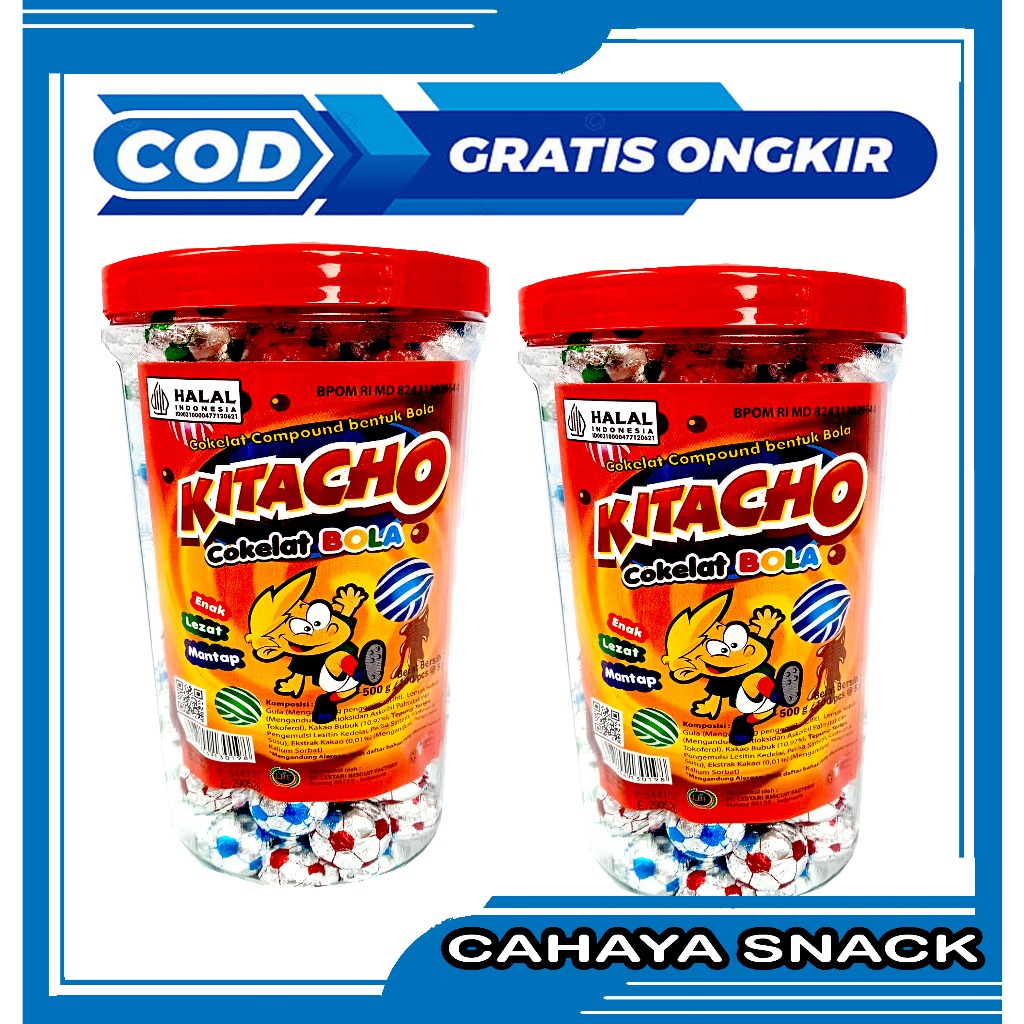 Jual KITACHO COKLAT BOLA ISI 100 PCS / netto 550 Gram | Shopee Indonesia