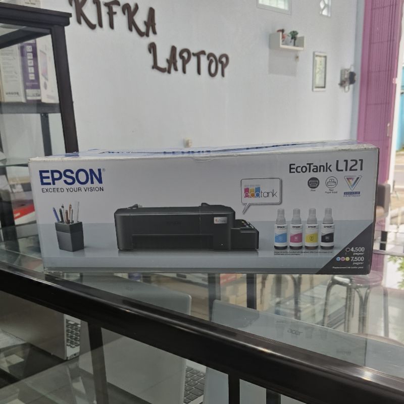 Jual Printer EPSON L121 + Tinta ori | Print | Rear Paper Input | Shopee ...