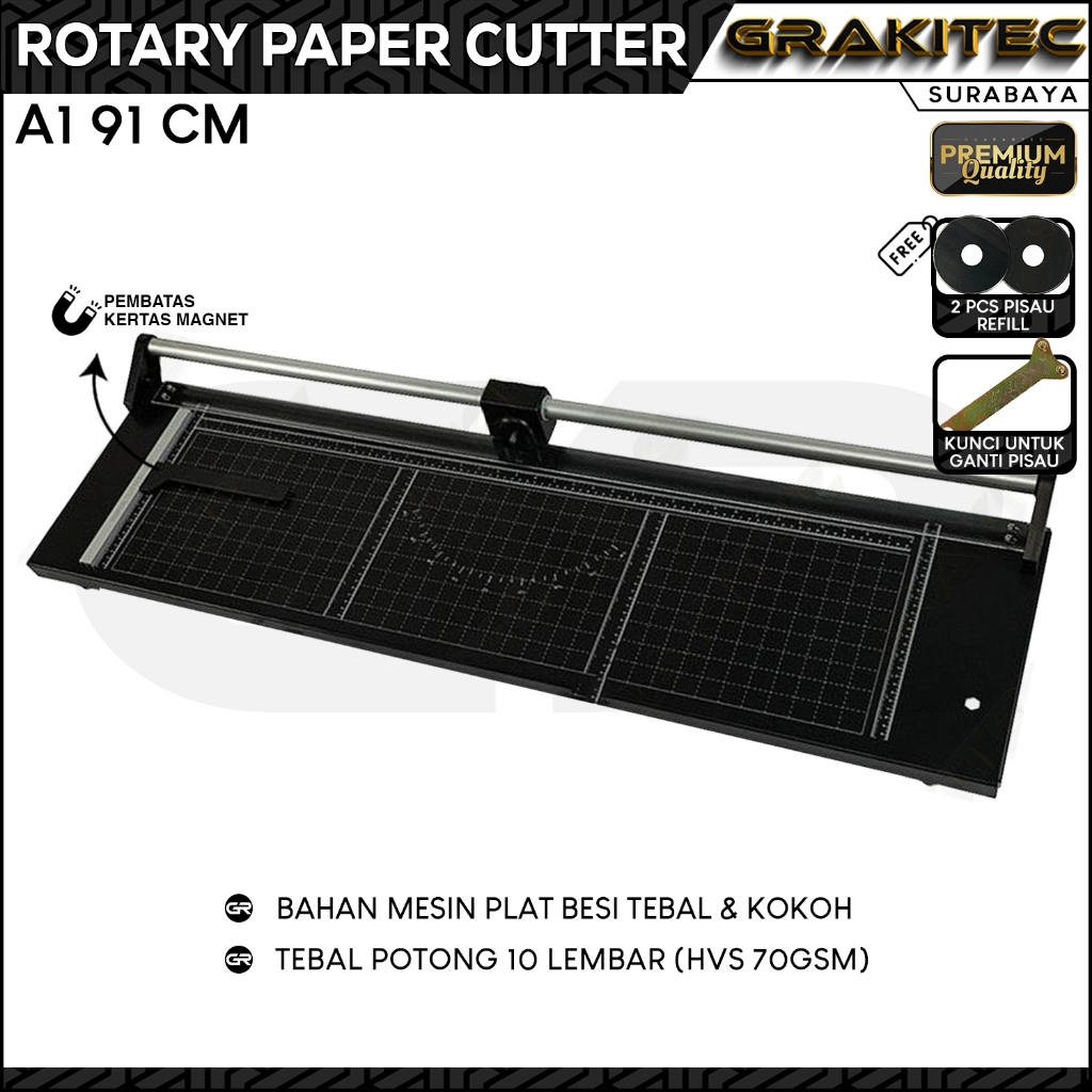 Jual Rotary Paper Cutter Trimmer A1 / 91 CM - Alat Potong / Pemotong ...