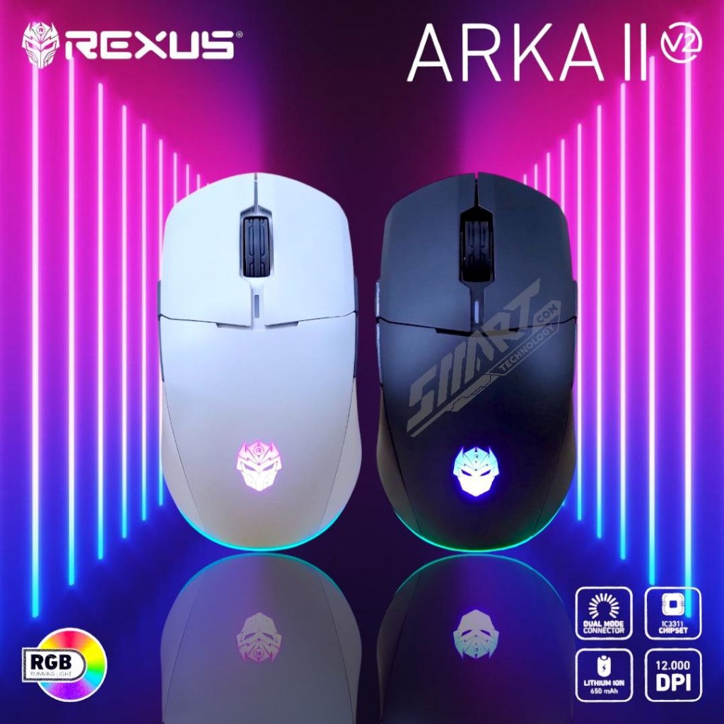 Jual REXUS ARKA II V.2 V2 RX-107 MOUSE GAMING Dual Connection | Shopee ...