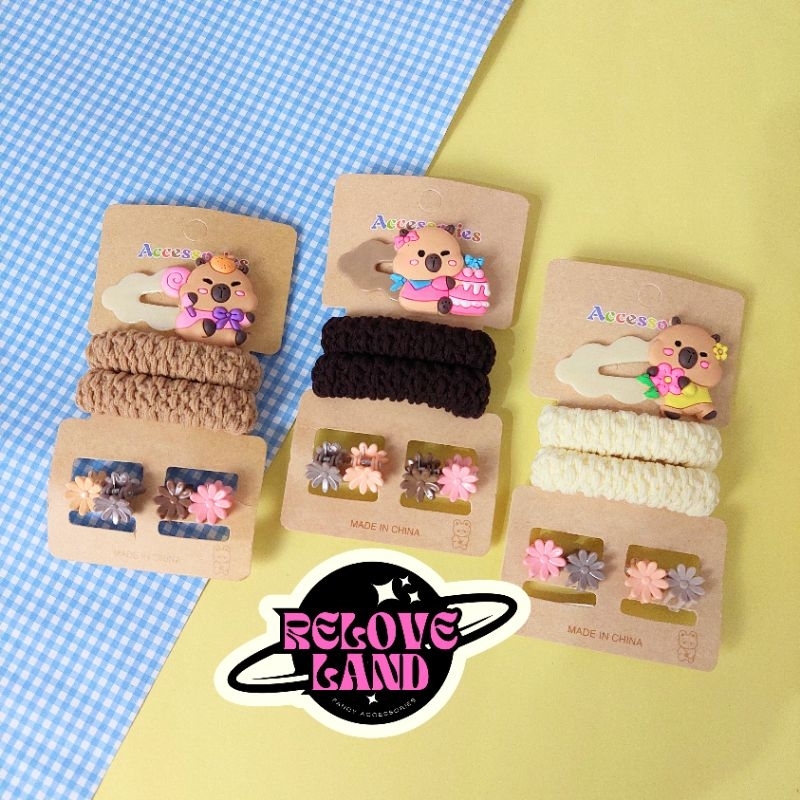 Jual set jepit rambut capybara | set aksesoris rambut capybara | hair ...
