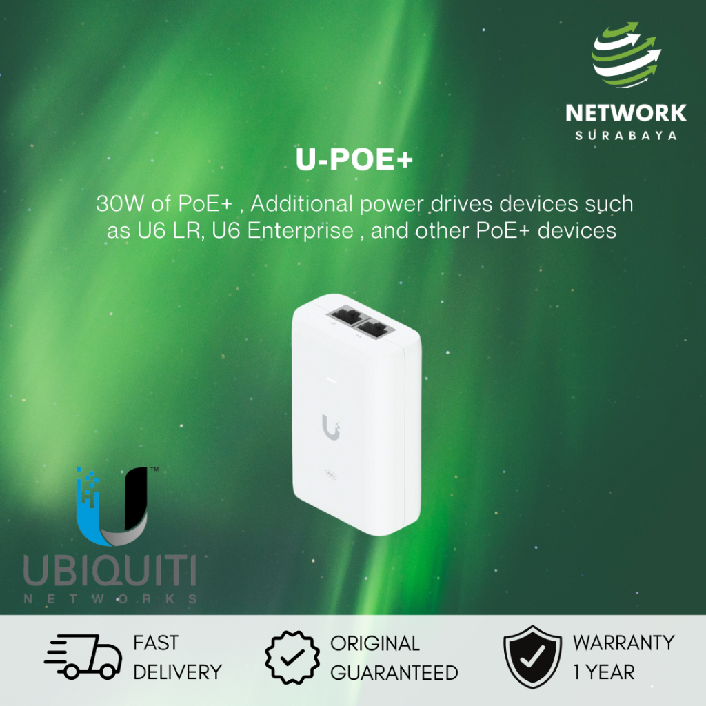 Jual Unifi UBNT Ubiquiti U-POE+ PoE++ Injector 802.3at 30W | Shopee ...