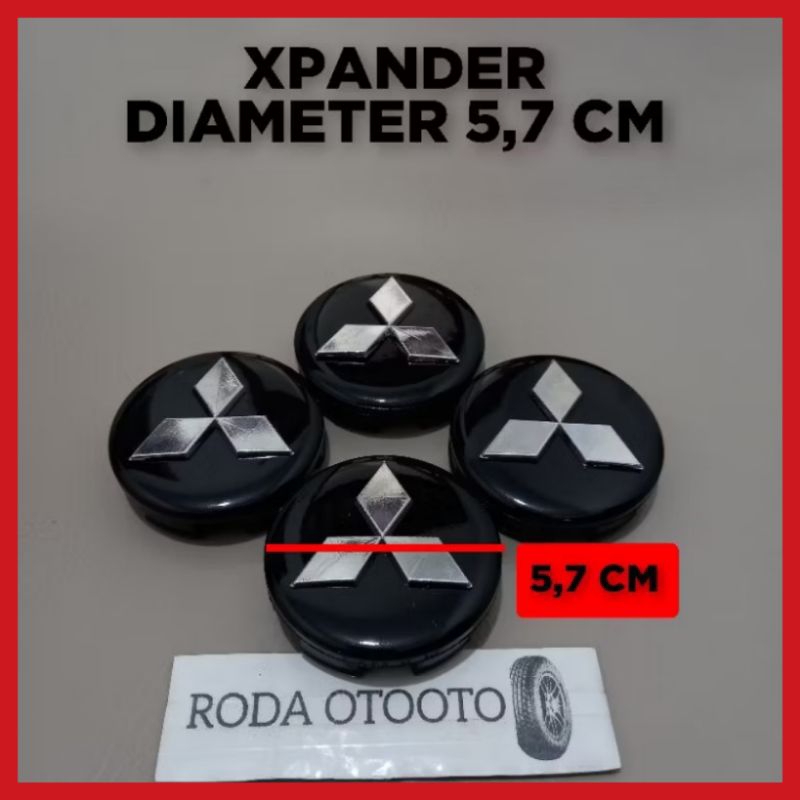Jual Dop roda tutup velg mobil XPANDER logo timbul diameter 5,7 cm ...