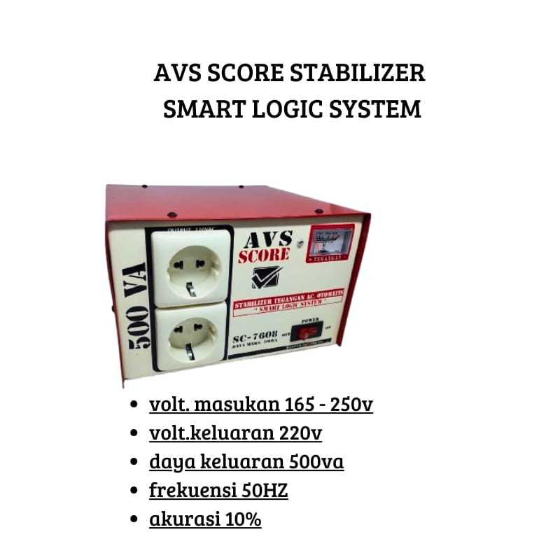 Jual stabilizer tegangan ac otomatis AVS SCORE SC-7608 / SC -8662 DAYA ...