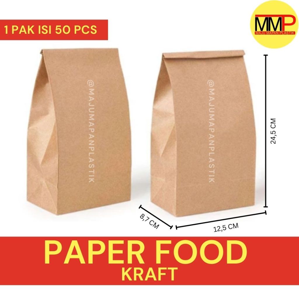 Jual Paper Food Grade DETPAK / Kantong Kertas Makanan dan Snack Food ...