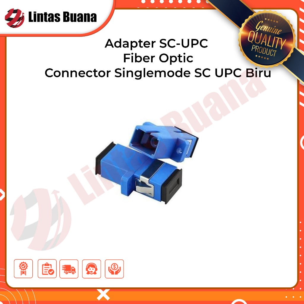 Jual Connector SC Adapter Optical Biru / Barel SC UPC adapter Biru ...