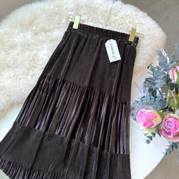 Rok Plisket Premium Rok Plisket Payung Basic Wanita Panjang Long Skirt