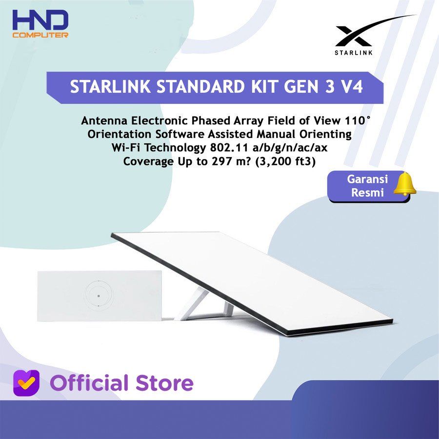 Jual Starlink V4 Gen 3 Satelite Kit Antena Wi-Fi 6 Route | Shopee Indonesia