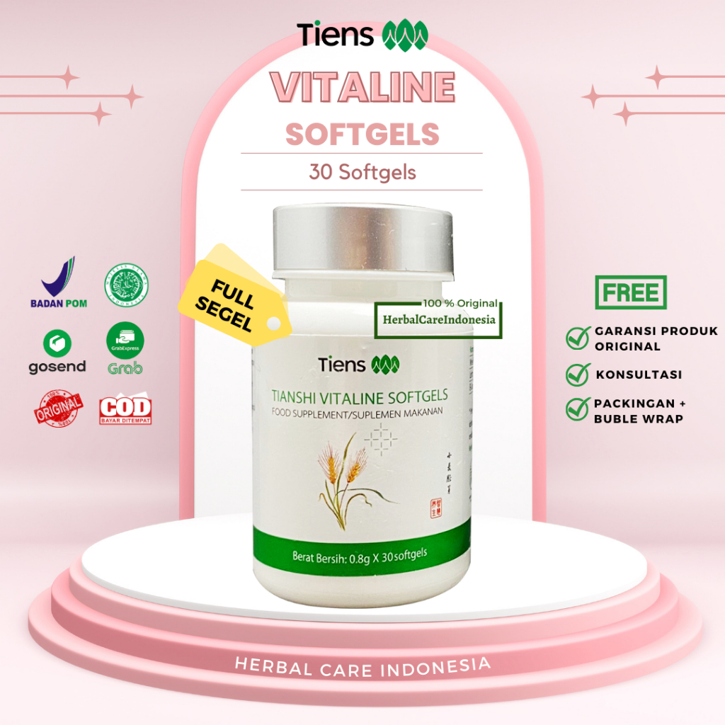 Jual Tiens Tianshi Vitaline Softgel Pemutih Badan Herbal isi 30 Kapsul ...