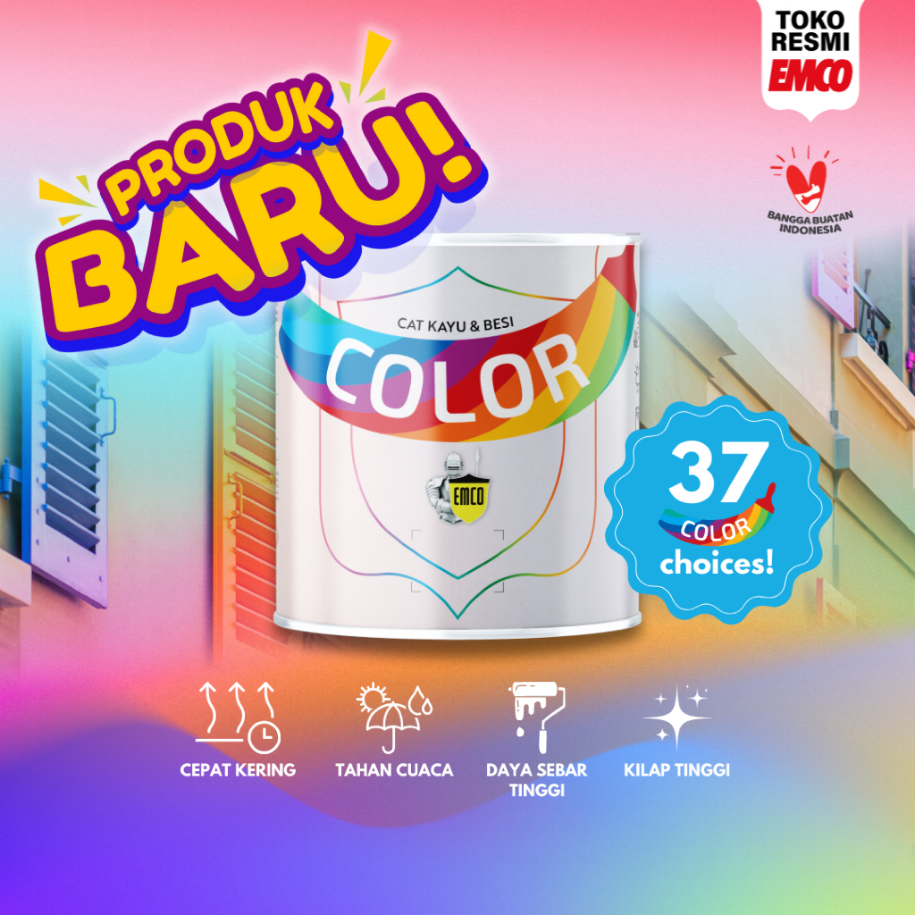 Jual [NEW PRODUCT] COLOR Cat Kayu & Besi 0,8 kg - Gloss Finish Kilap ...