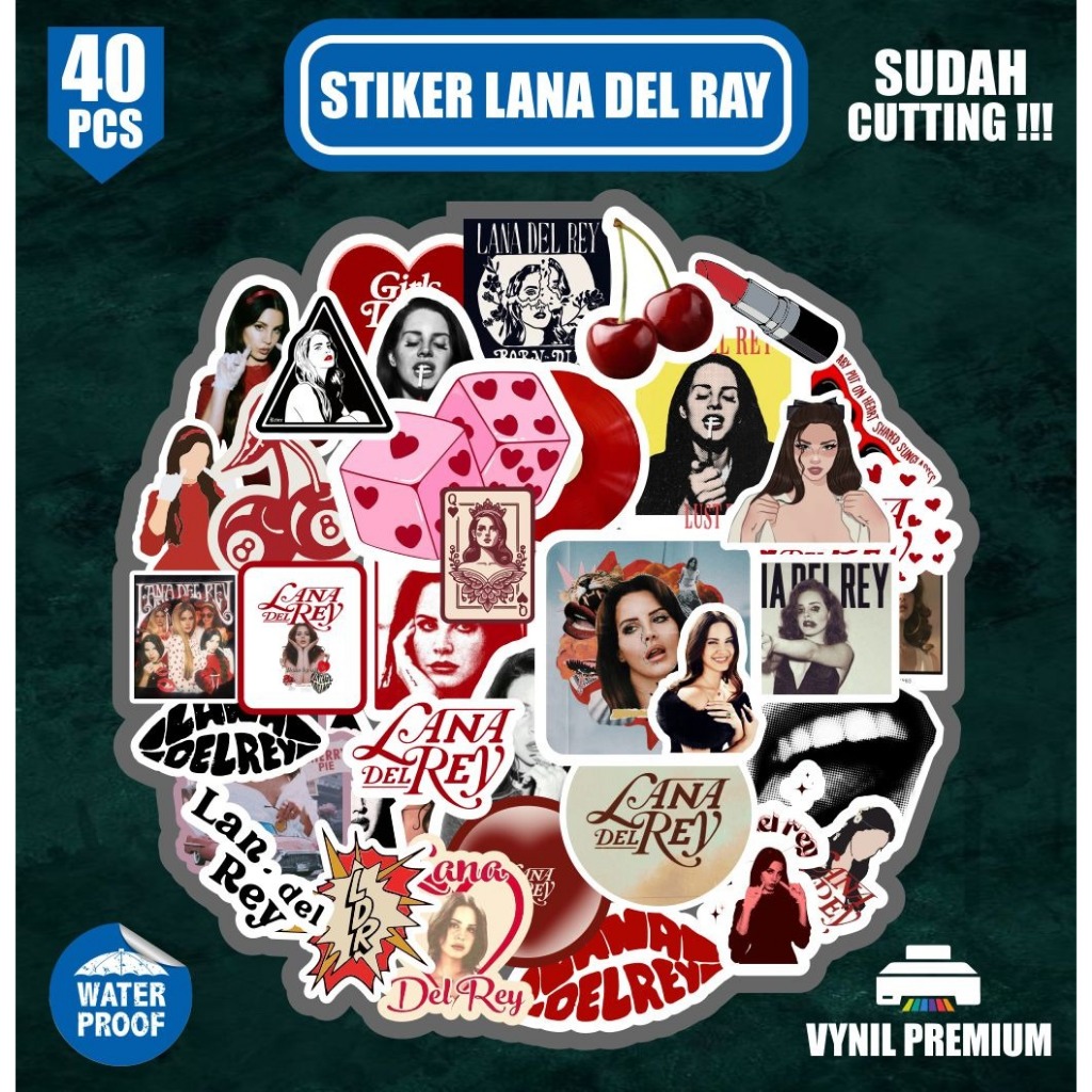Jual stiker pack 40pcs stiker LANA DEL RAY sudah terpotong tinggal ...