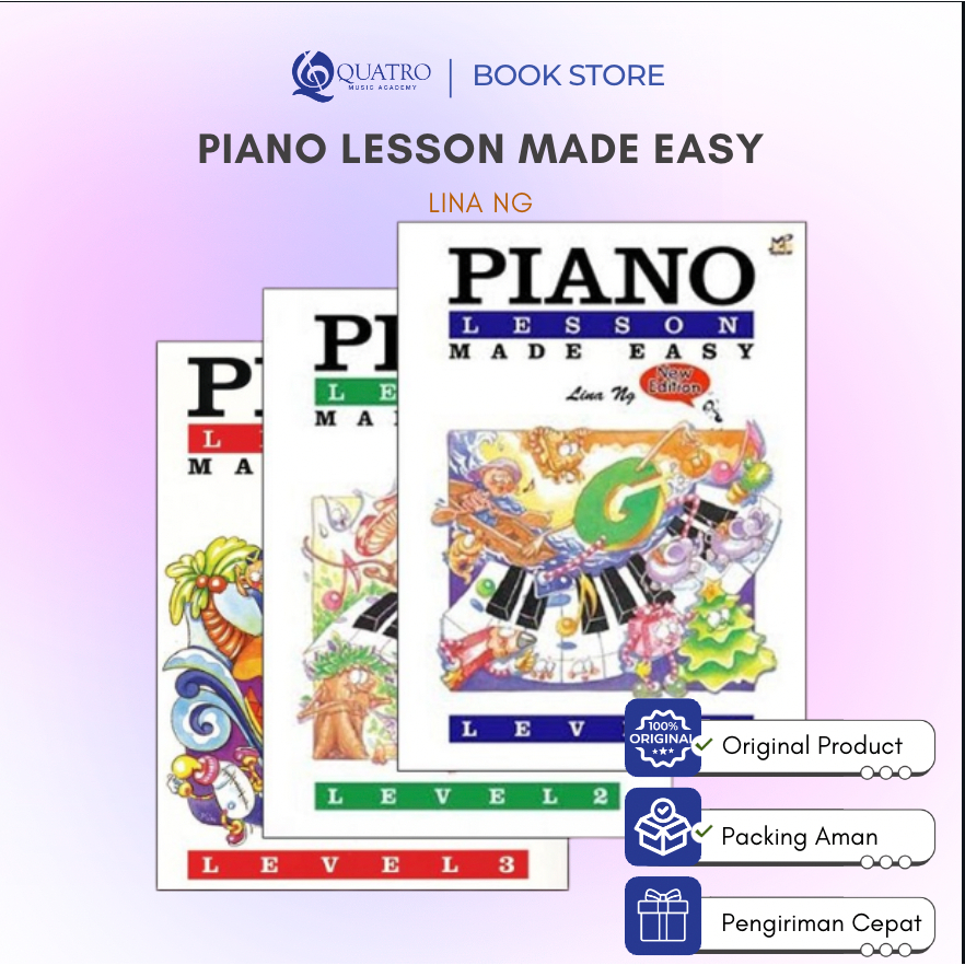 Jual Lina Ng : Piano Lesson Made Easy Level 1, 2, 3 - Buku Musik ...