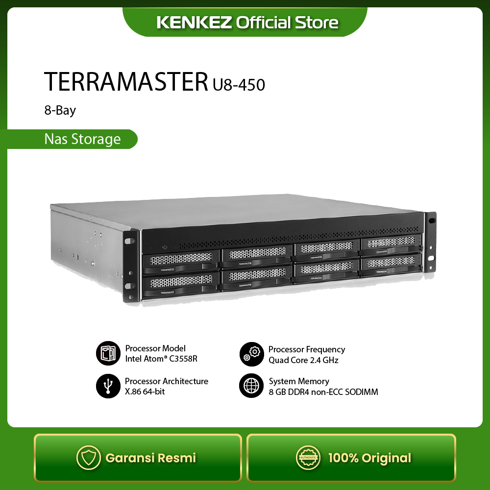 Jual TerraMaster U8-450 NAS Barebone 8-Bay Rack Nas Storage | Shopee ...