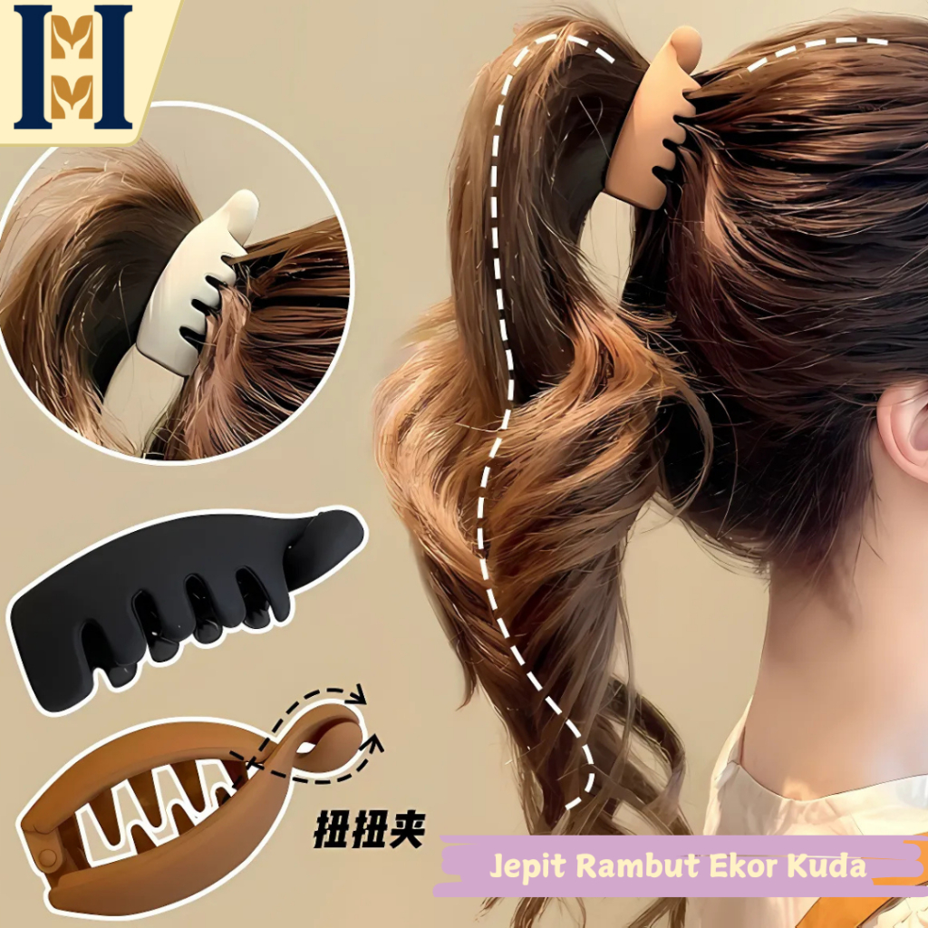 Jual Jepit Rambut Ekor Kuda Tinggi Wanita Untuk Anak Perempuan Klip ...