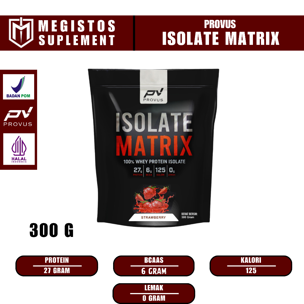 Jual PROVUS ISOLATE MATRIX 300GRAM | Shopee Indonesia