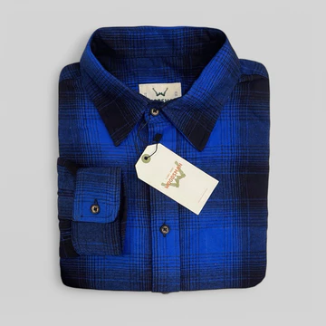 Woodsman Kemeja Flanel Royal Blue Highland