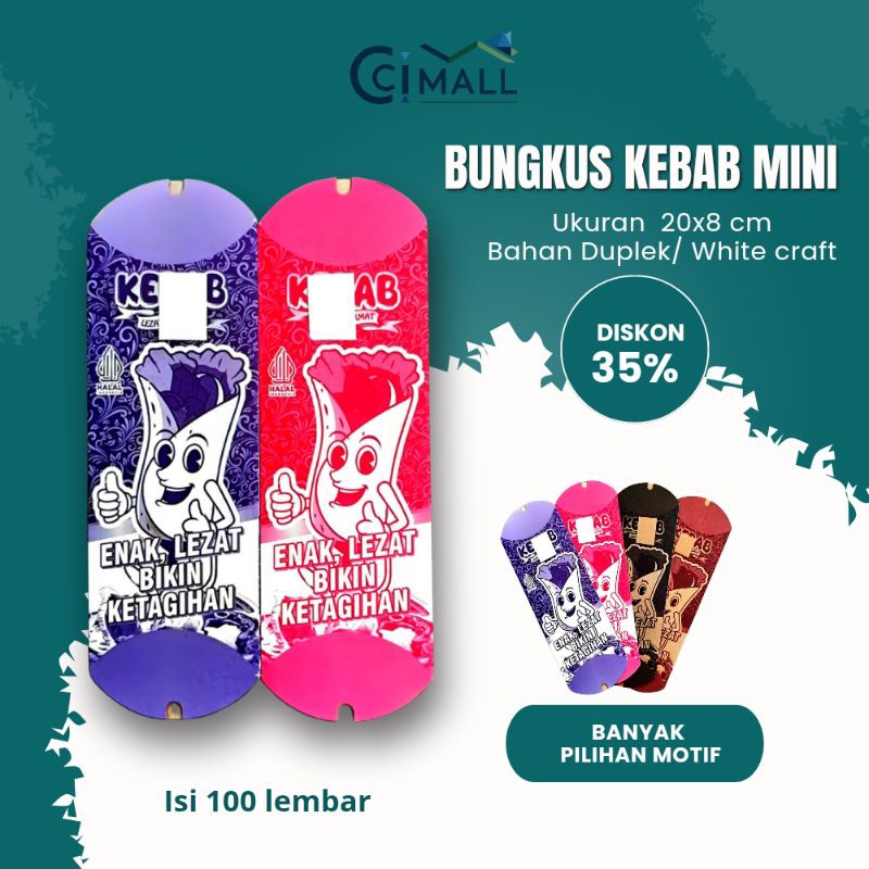 Jual Kertas Kebab Mini / Wadah Kebab Mini / Bungkus Kebab Mini / Box ...