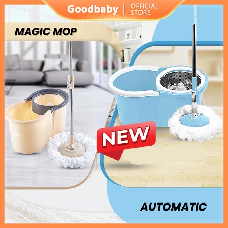 Goodbaby - Alat Pel Lantai Mop Dengan Rol Praktis Kain Putar Spin Bucket Ultra - foto 2