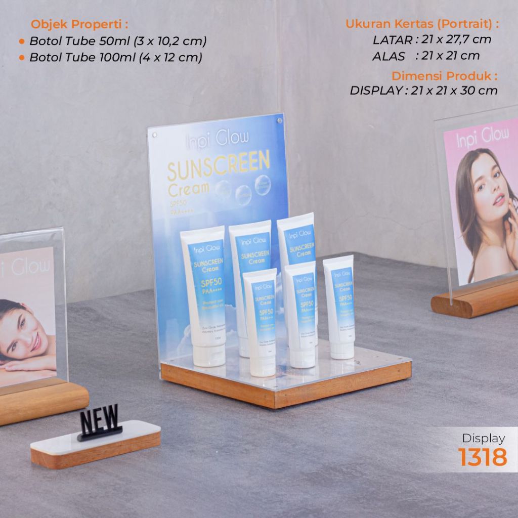Jual INPI HOUSE Counter, POS Display - Display Produk Sunscreen ...