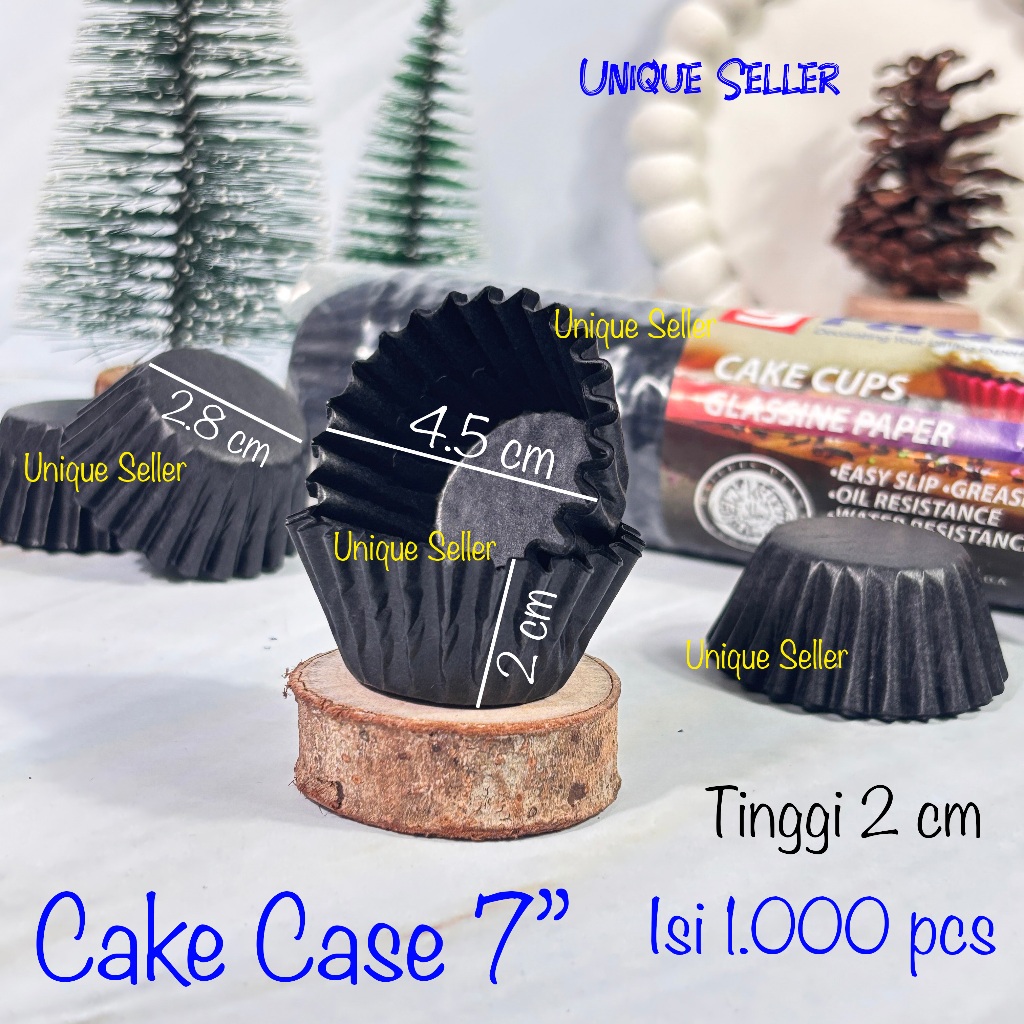 Jual [Isi1000] Cake Case 7 GRADE Glassine Paper Hitam / Kertas Alas Pie ...