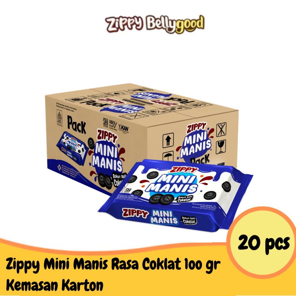Jual Zippy Mini Manis Rasa Coklat Kemasan Karton isi 20 pcs | Shopee ...