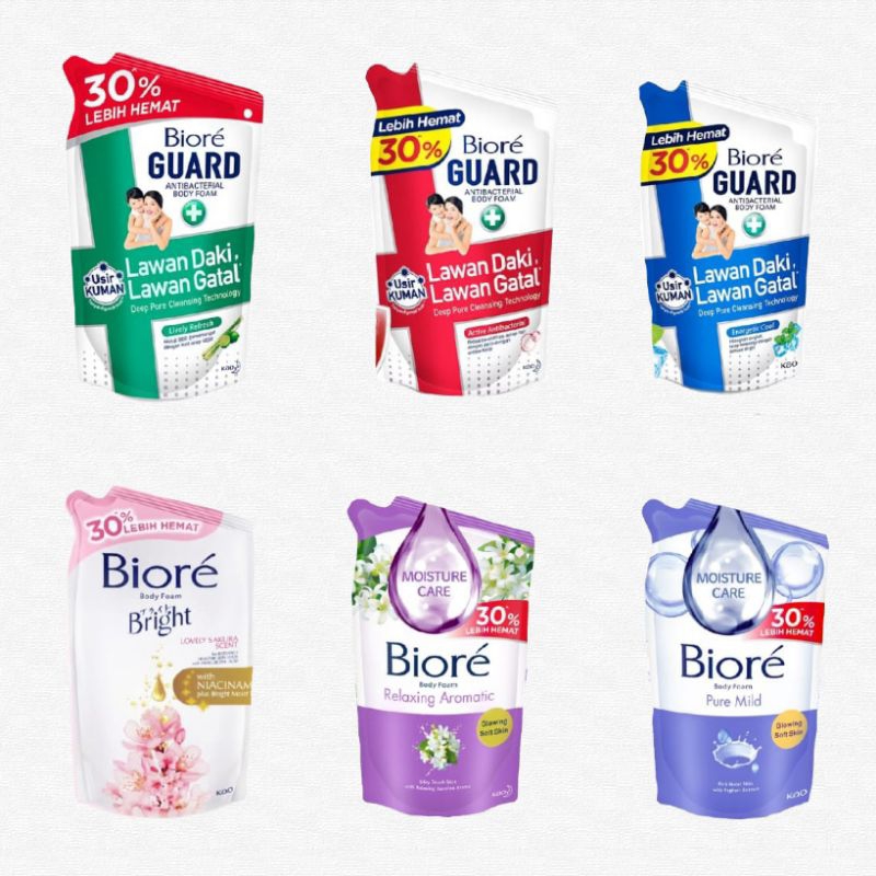 Jual Biore Body Wash Refill 800 ml Pure Mild Sabun Mandi Cair Biore ...