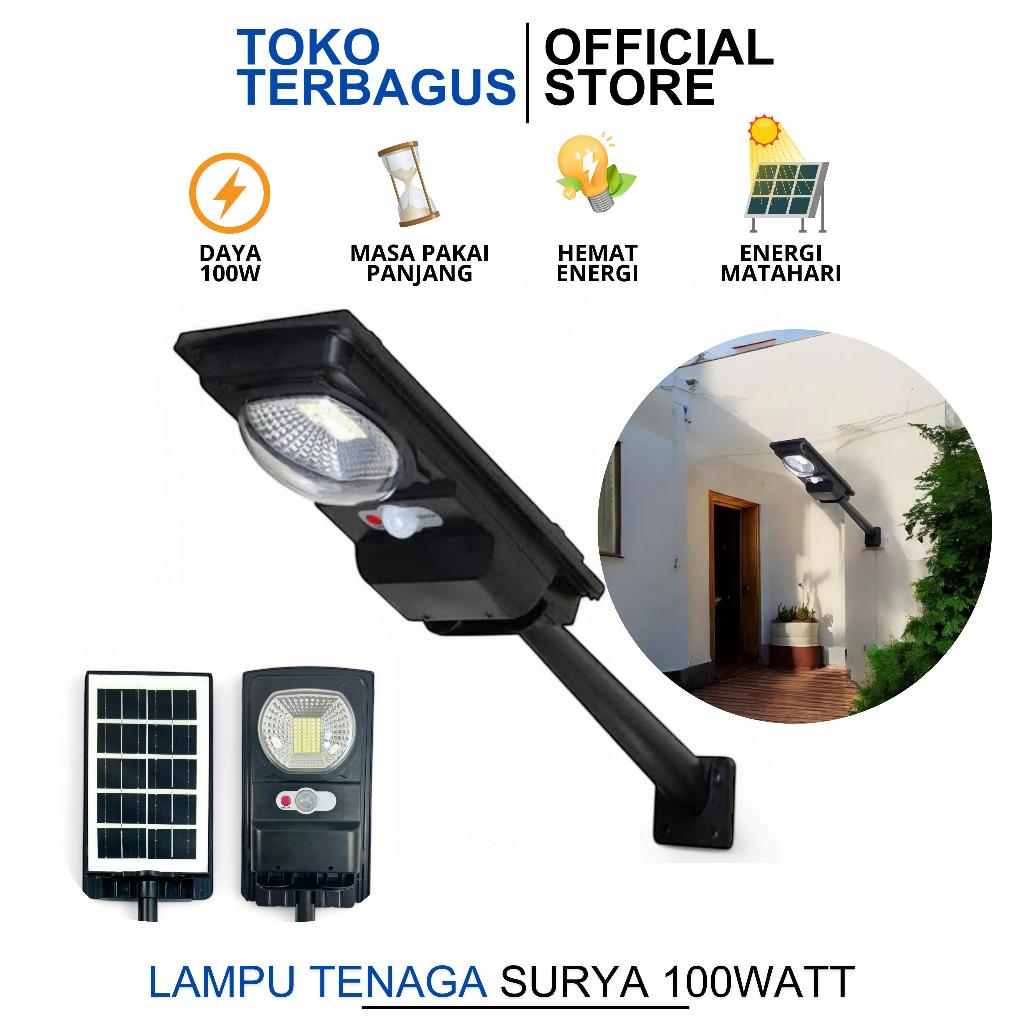 Jual Lampu Solar Cell Panel Light Sensor Tenaga Surya 100 Watt ...