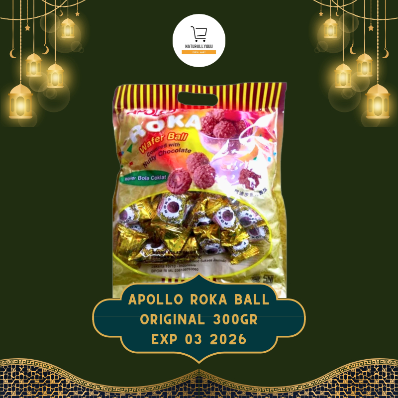 Jual Apollo Roka Wafer Ball 50s (300gr/250gr) Original/Susu/Pandan/Koko ...
