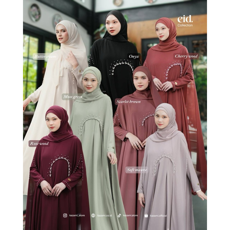 Jual Luna Abaya by Kazami store | Hijab terpisah | Shopee Indonesia