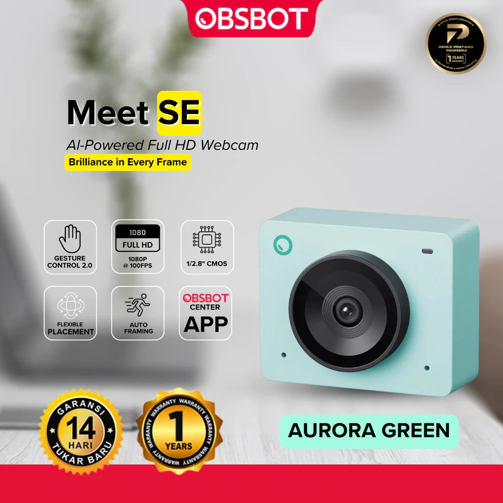 OBSBOT Meet SE 1080P AI-Powered Streaming Camera - AURORA GREEN